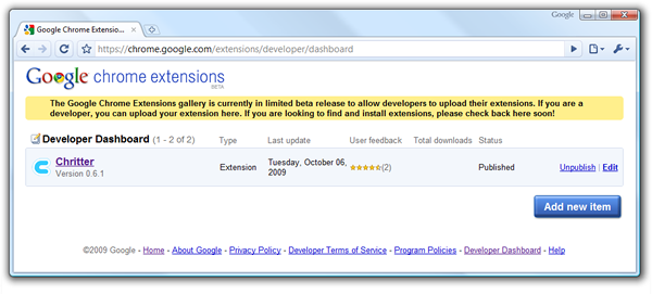 galleryscreenshot 1 Google Chrome ya admite extensiones de terceros 